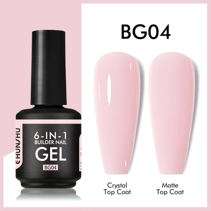 6 IN 1 Extension Gel 15ML Builder Nail Gel In A