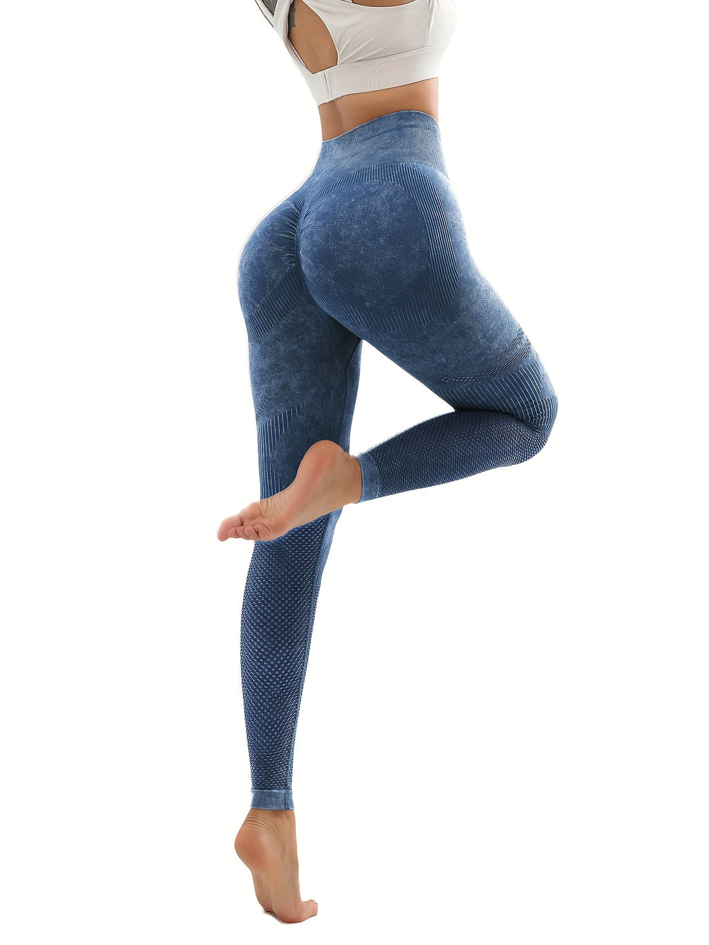6 Pack Mesh Cut Out Leggings For Women Tights Breathable Workout Tummy Control Pants