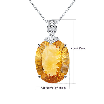 Elegant Natural Citrine Pendant Light Luxury