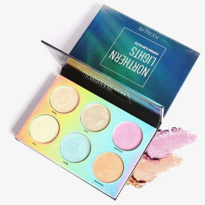 Focallure 6-Color Northern Lights Glow Bronzer Palette