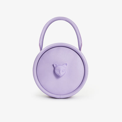 Sac messager à bandoulière portable à tête de chat simple et tendance pour femme