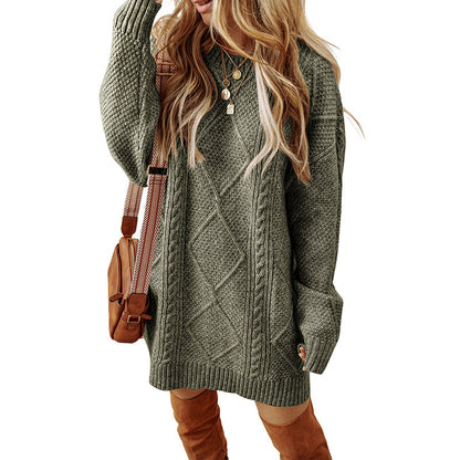 Winter New Loose And Lazy Style Dress Sweater