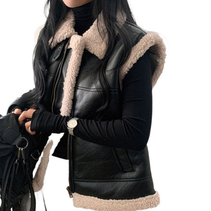 All-match Zipper Vest Jacket Coat For Women