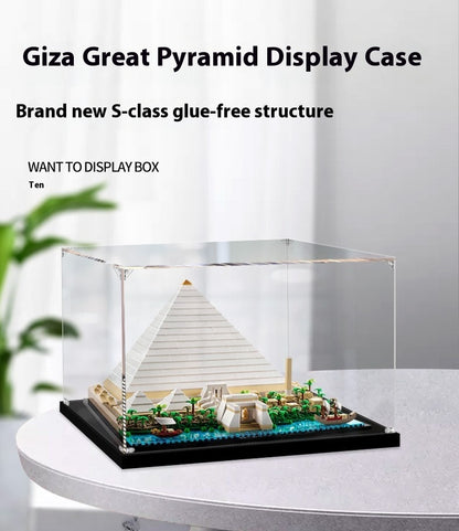 Egypt Khufu Giza Great Pyramid Acrylic Display Box Transparent Hand-made Storage Box
