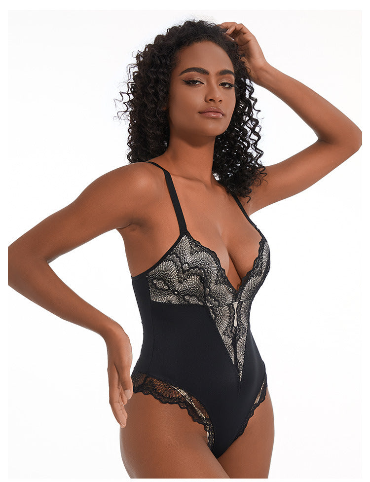 Women's Fashion Personalized Lace One-piece Corset