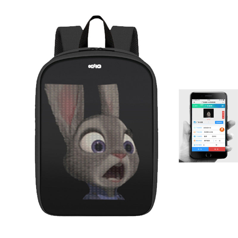 Three generations of LED backpack