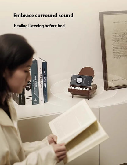 Playing Piano Bluetooth Speaker Wireless Charging Night Light Bracket