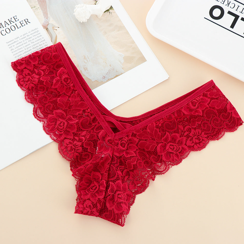 Lace cross lace underwear