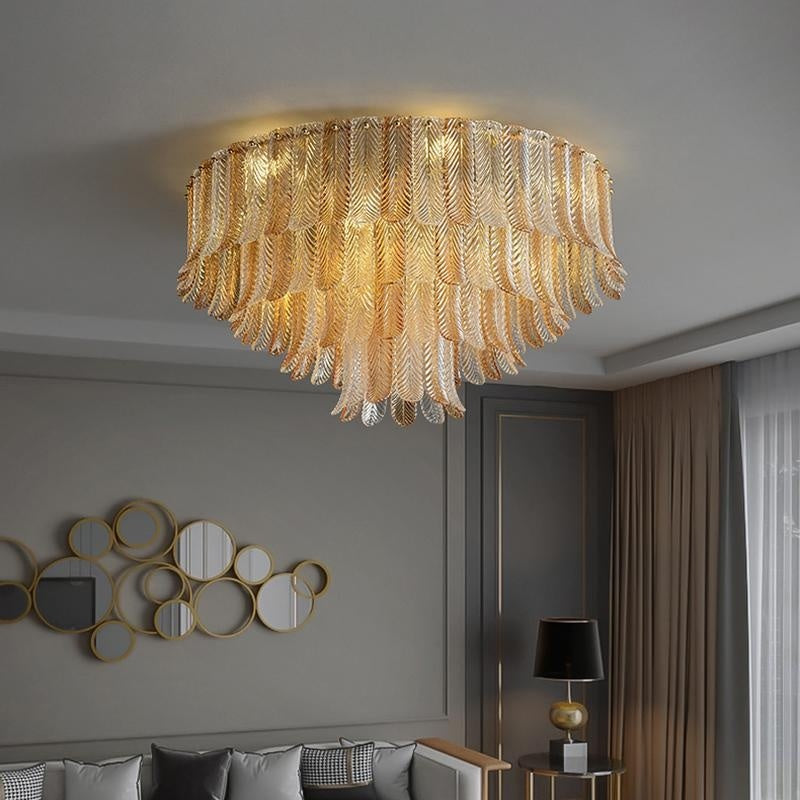 Modern Light Luxury Bedroom Ceiling Lamp Simple Copper