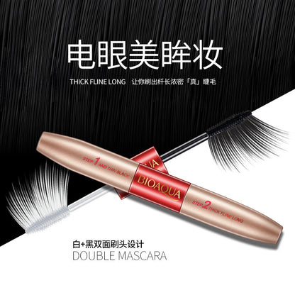 BIOAQUA double-headed long thick mascara thick waterproof is not blooming growth lock color makeup manufacturers