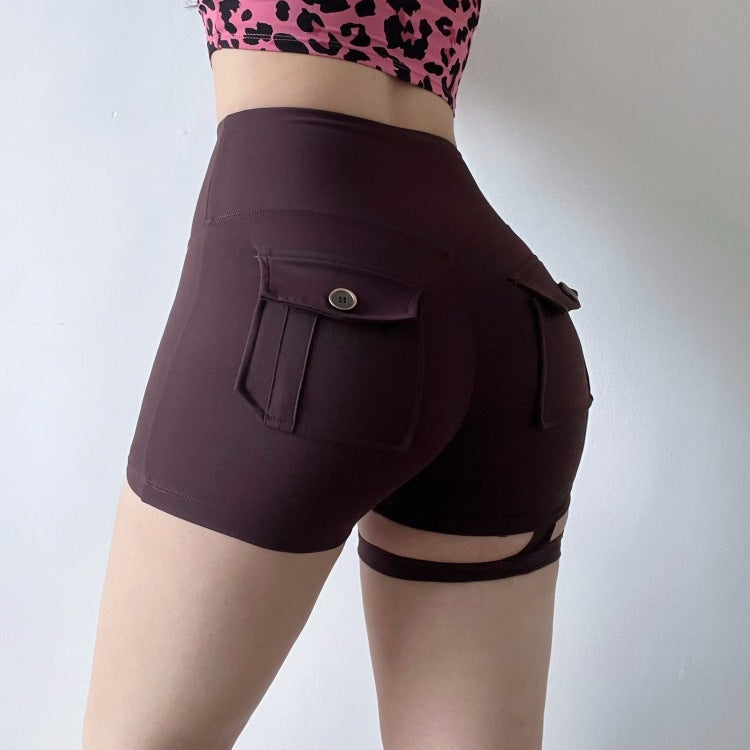 Sports Women's Pocket High-waisted Trousers