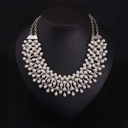 Temperament Pearl Short Collarbone Necklace Exaggerated Women Matching Accessories Wholesale