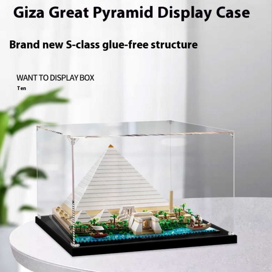 Egypt Khufu Giza Great Pyramid Acrylic Display Box Transparent Hand-made Storage Box