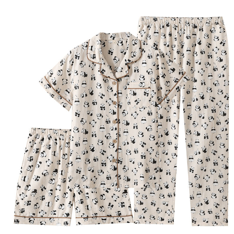 Cartoon Pure Cotton Double-layer Gauze Pajamas