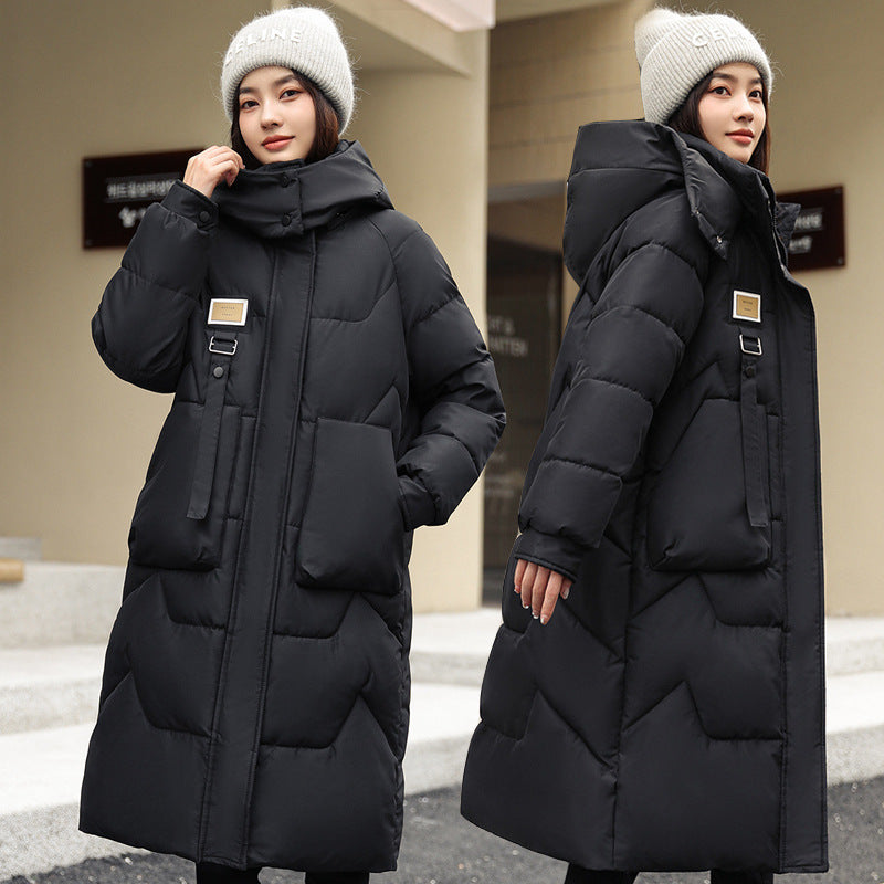 Detachable Hat Women's Mid-length Thickened Women's Coat