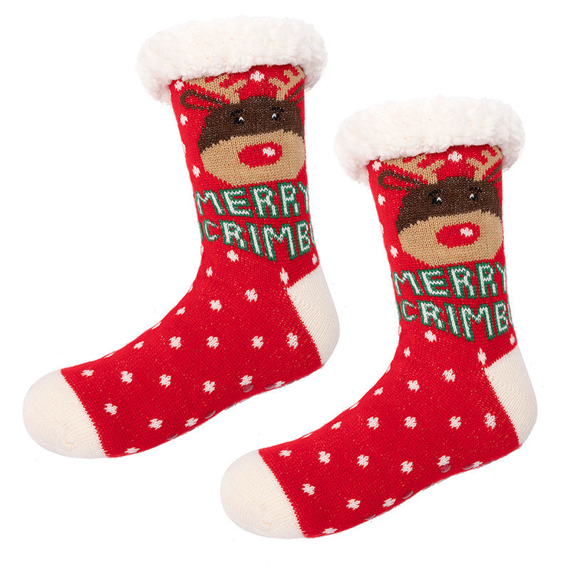 Household Fashionable Winter Christmas Floor Socks