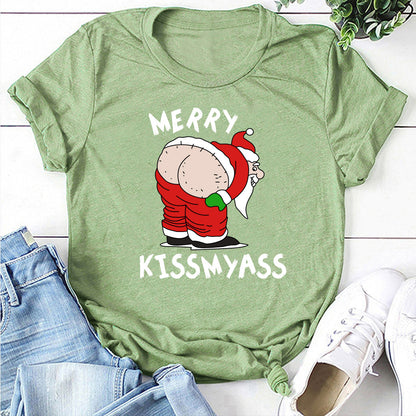 Christmas Women T-Shirt Funny Santa Unisex