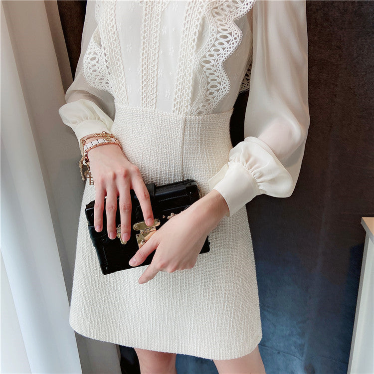 Design niche lace dress with gentle wind and luxury