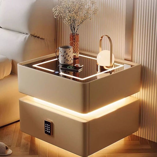 Light Luxury Multi-function Wireless Charging Bluetooth Smart Bed Cabinet Smart