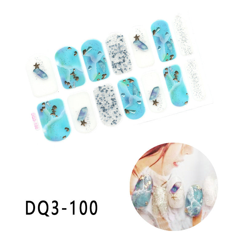 Gilding  Diamond Tearable Nail Sticker Color Gradient