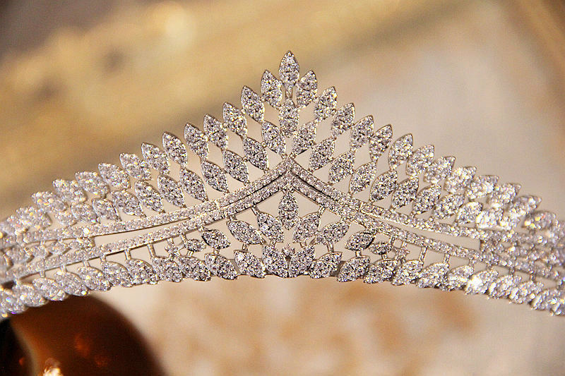 European Hair Accessories Zircon Crown Japan And South Korea Inlay