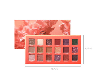 Small-cap Milk Tea Color Portable 18-color Matte Eyeshadow Palette