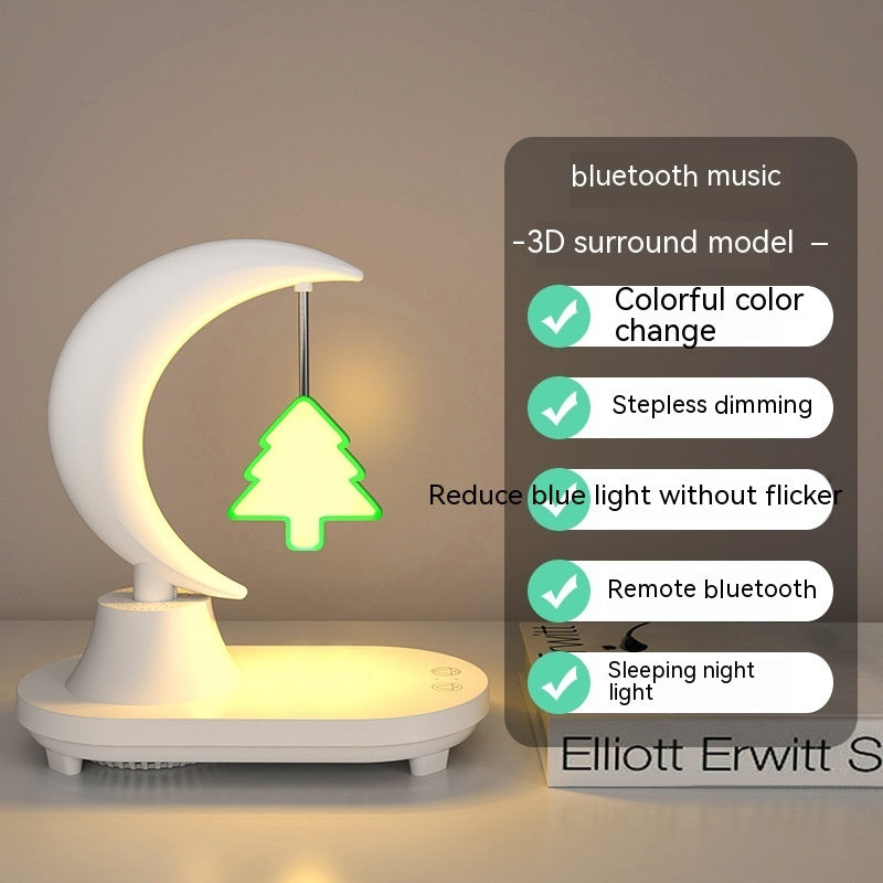 Bluetooth Speaker Bedside Seven-color Atmosphere Small Night Lamp Wireless Charging