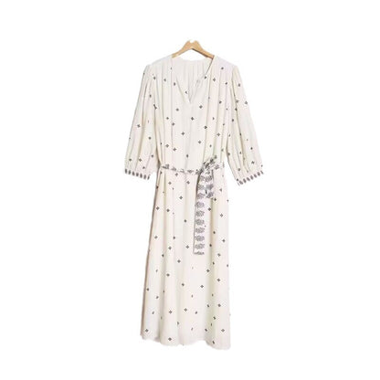 Bohemian FREE National Style Cotton Embroidery Dress