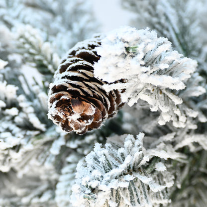 2,3,4,5,6ft PE PVC Decorated Flocking Basin Tree Artificial Christmas Tree