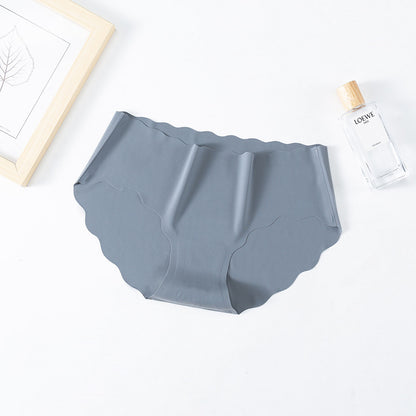 Sous-vêtements pour fille en soie glacée sans trace, couleur unie