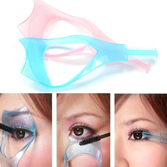 Cross-border exclusive three-dimensional crystal three-in-one eyelash card, eyelash assistant, eyelash curler, makeup tools