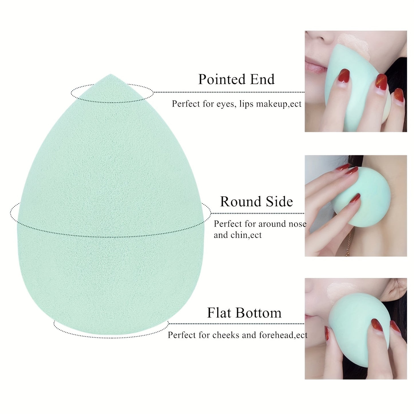 4 Pcs Professional Makeup Sponges Set - Blender For Foundation, Touch Ups, And Makeup - Latex-Free - Dry And Wet Use - Gift Box Included - Perfect Cosmetic Accessory