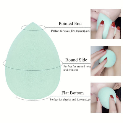 4 Pcs Professional Makeup Sponges Set - Blender For Foundation, Touch Ups, And Makeup - Latex-Free - Dry And Wet Use - Gift Box Included - Perfect Cosmetic Accessory