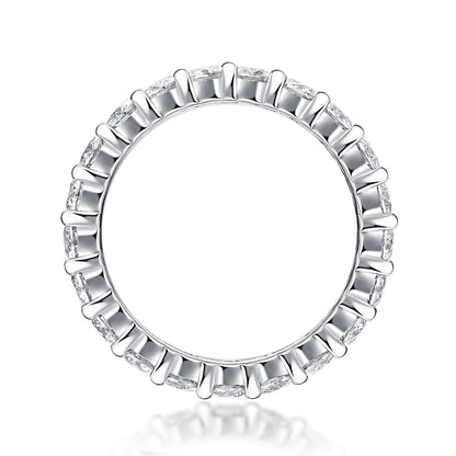 Luxury Fashion Diamond Ring, Row Diamond Ring, Moissanite Silver Ring, Jewelry