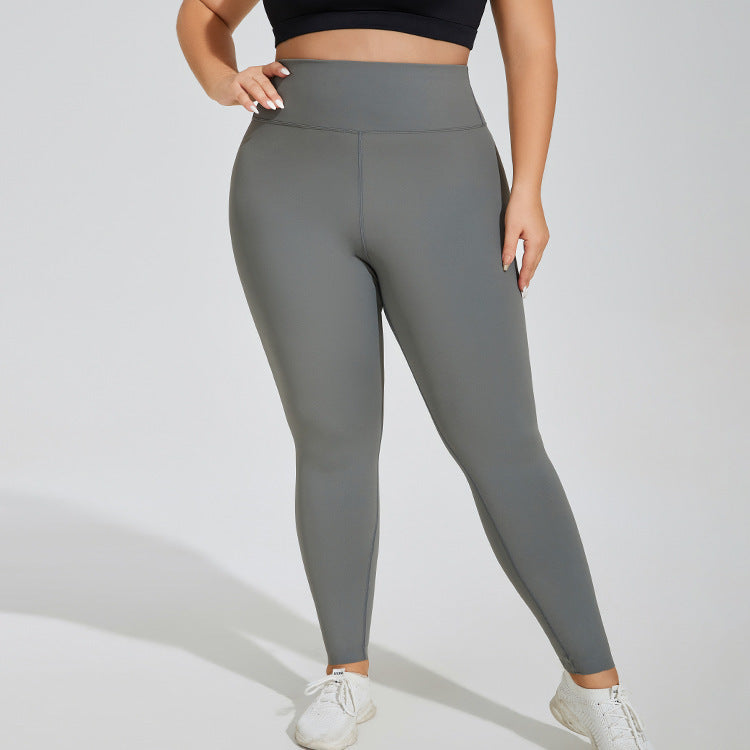 Plus Size Yoga Pants High Waist Hip Lift Seamless Cloud Sense Women's Fitness Exercise