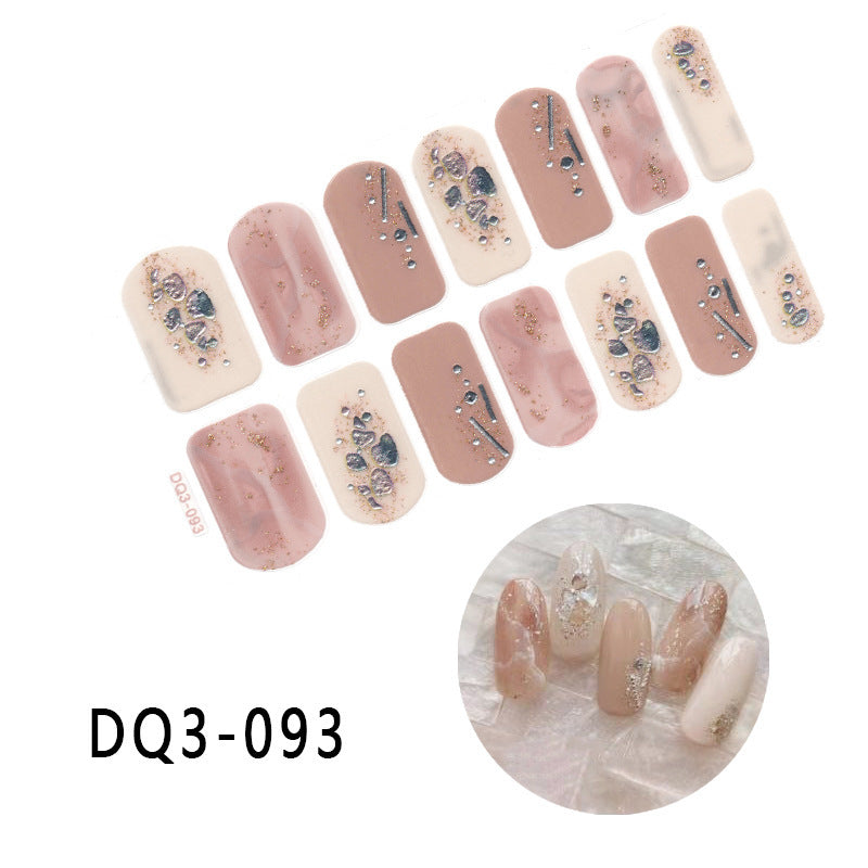 Gilding  Diamond Tearable Nail Sticker Color Gradient