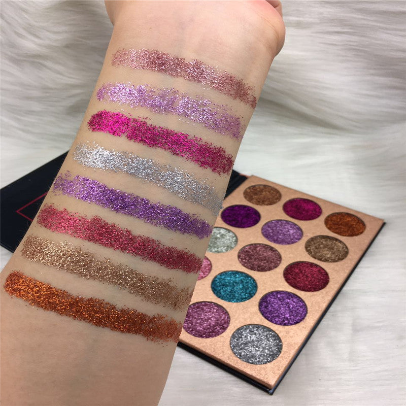 Beauty glazed 15 color sequins eye shadow