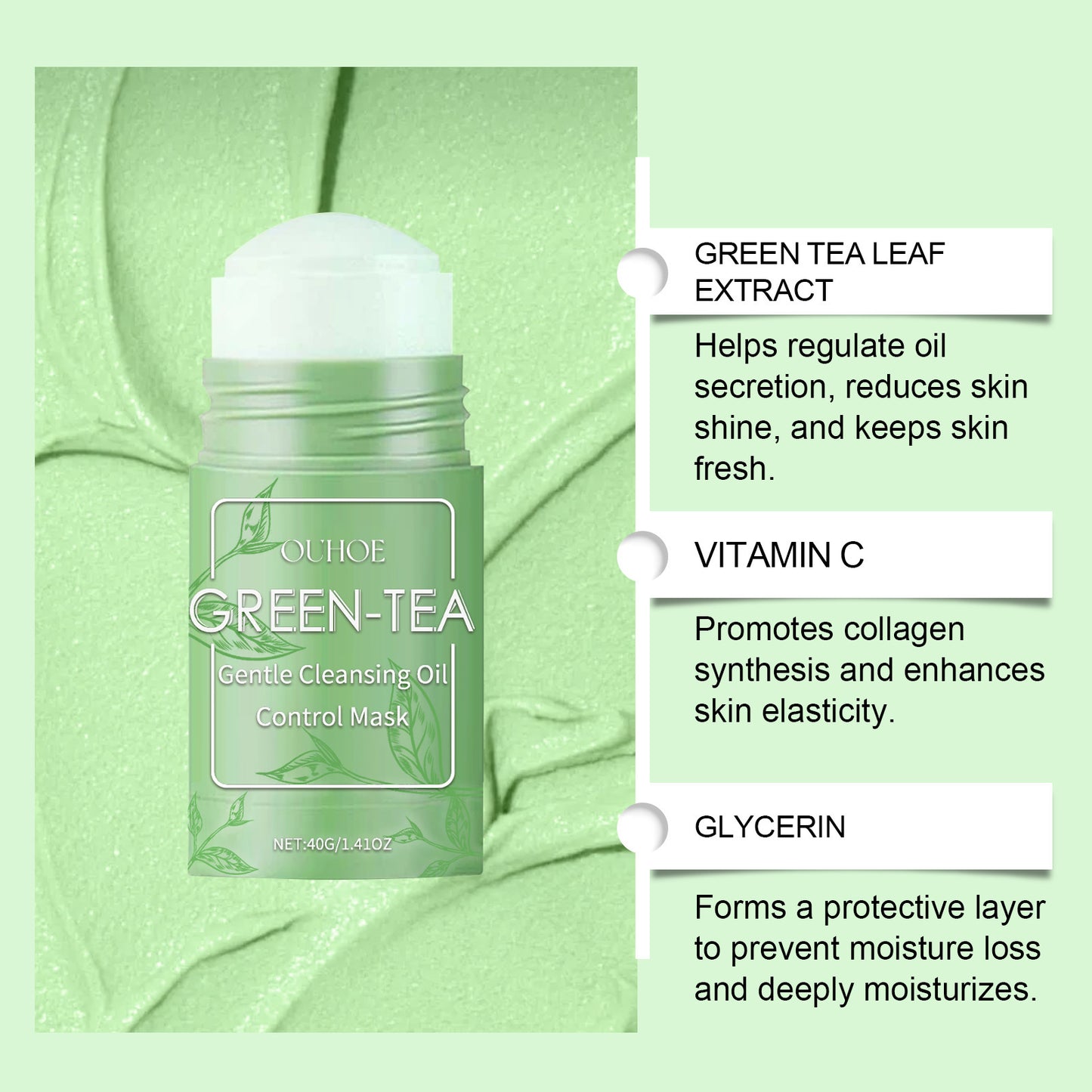 Green Tea Oil Control Cleaning Mask Balance Grease