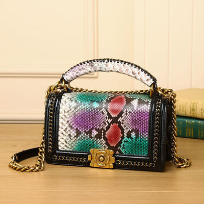 Fashion Hand-held Chain One-shoulder Diagonal High-end Small Square Bag