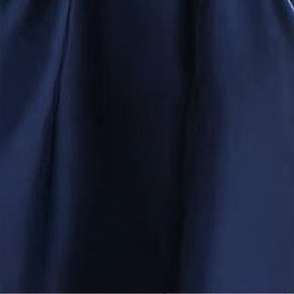 Women's Elegant Solid Cross V-Neck Midi Dress With Flared Skirt And Pockets Spring Summer Formal Dress