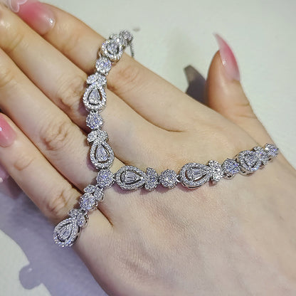 Light Luxury Design Women's Necklace Ear Stud Jewelry Suit