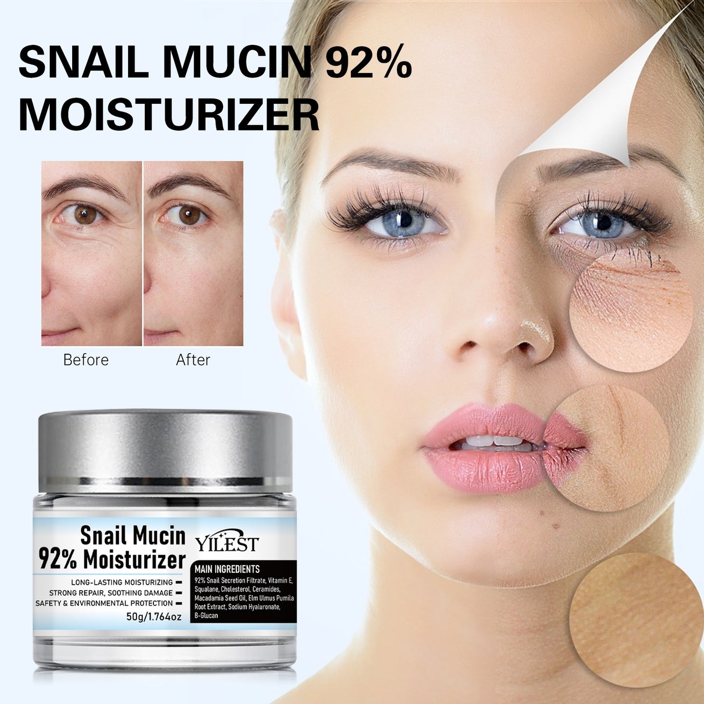 Snail Mucin Moisturizing Cream 50g