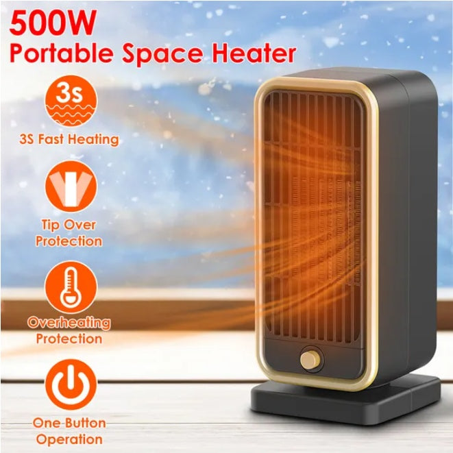 500W Portable Electric Heater