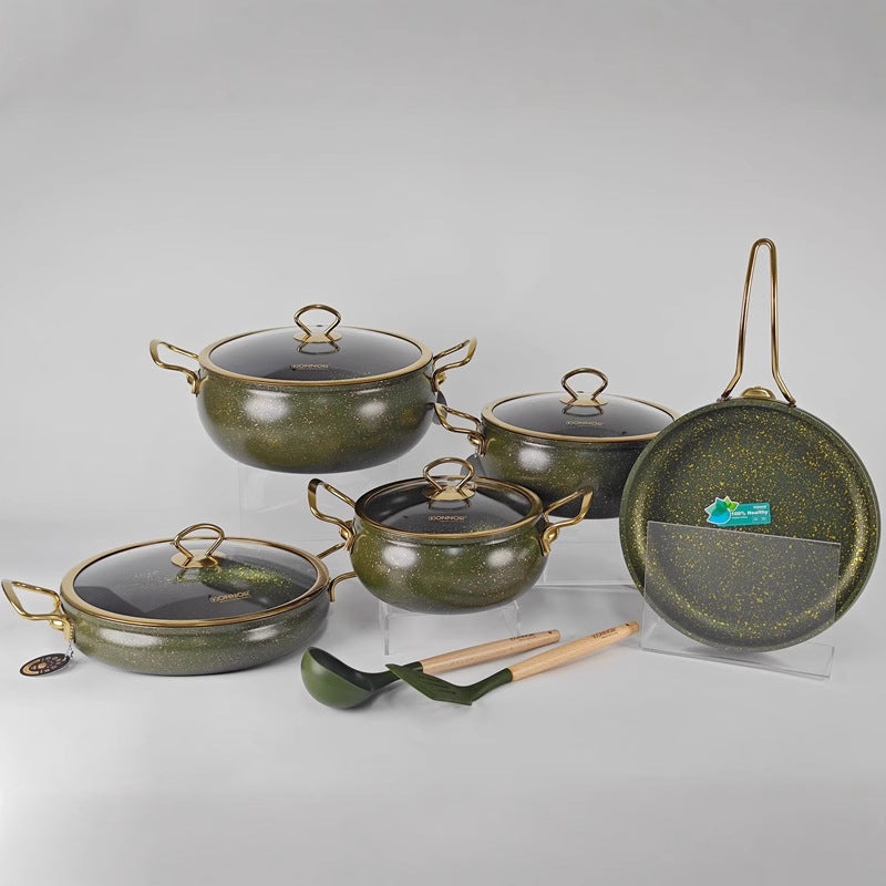 Household Fashion Gangyan Marble Non-stick Pot Set
