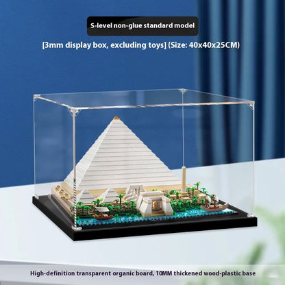 Egypt Khufu Giza Great Pyramid Acrylic Display Box Transparent Hand-made Storage Box