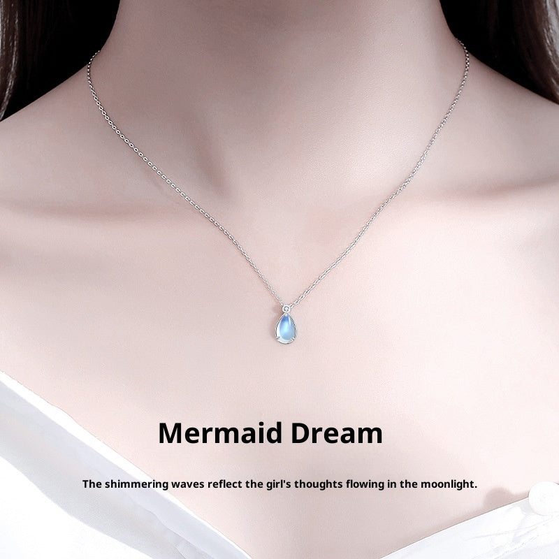 Women's 925 Sterling Silver Moonstone Necklace