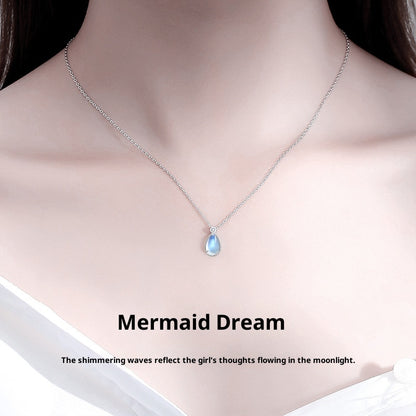 Women's 925 Sterling Silver Moonstone Necklace