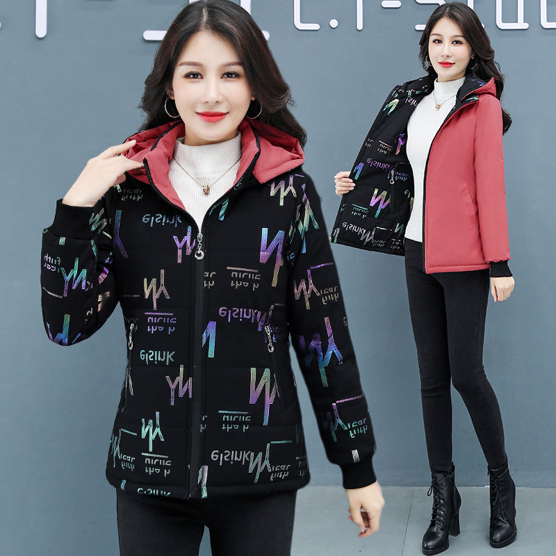 Women's Double-sided Down Cotton-padded Jacket Winter