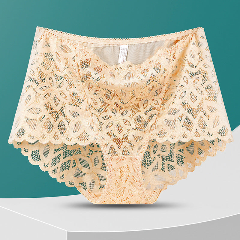 Fashion Women's High-waisted Panties Hollow Out