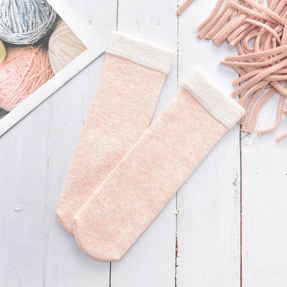 Thick candy color winter warm socks